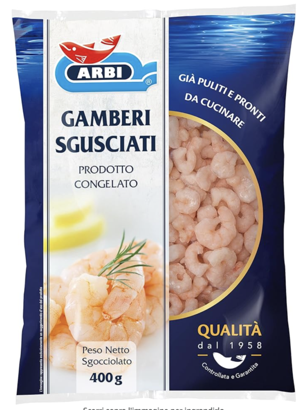 gamberetti sgusciati surgelati